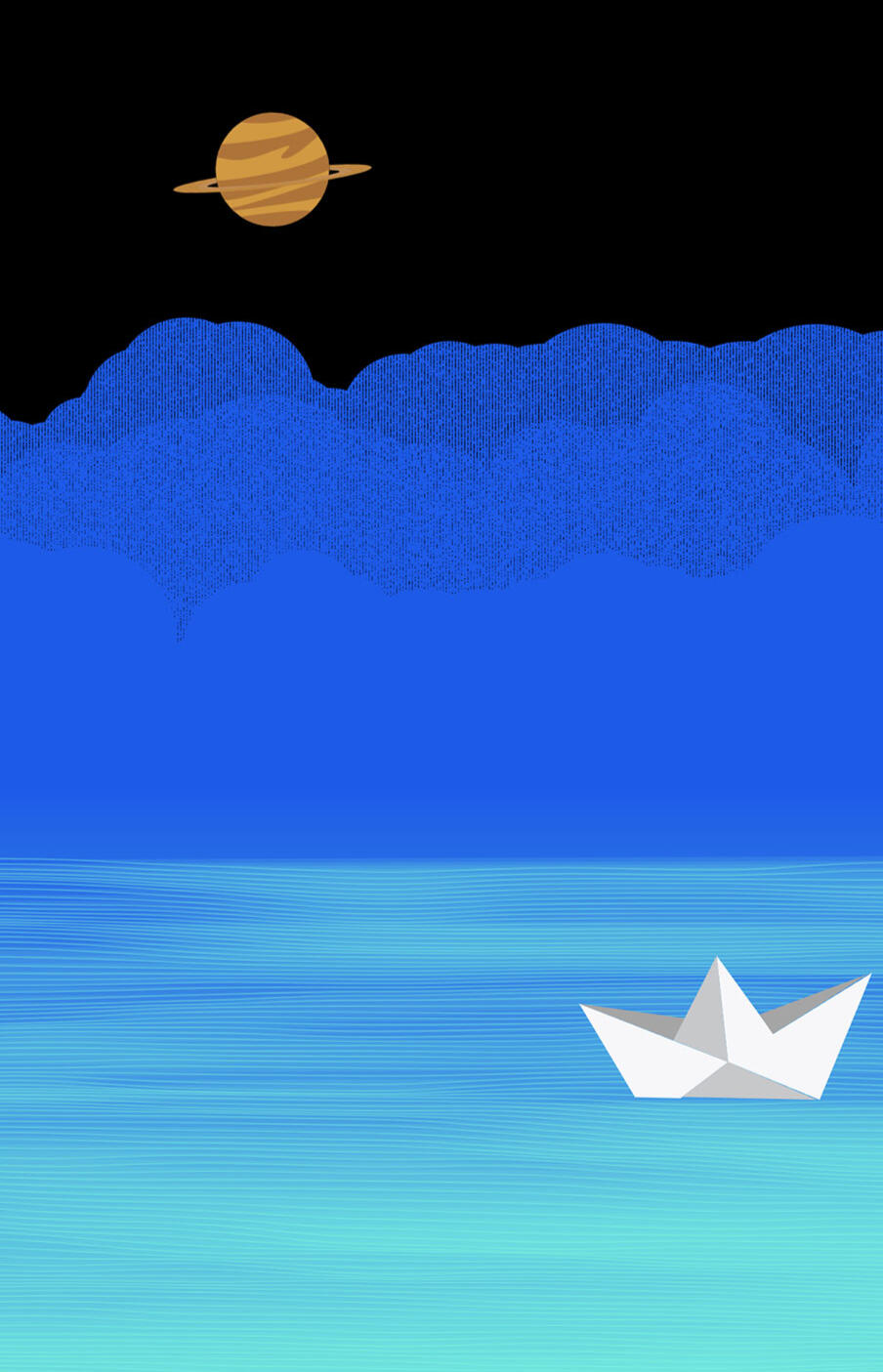 Preview of Sail-o-bots NFT by Sturec - landscape a variety of color palettes